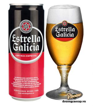 Bia Estrella Galicia Cerveza Especial 5.5% - Lon 500ml - Bia Tây Ban Nha Nhập Khẩu TPHCM