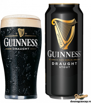 Bia Guinness Draught Stout 4.1% - Lon 440ml - Bia Ireland Nhập Khẩu TPHCM