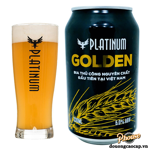 Bia Platinum Golden 5% – Lon 330ml – Bia Thủ Công TPHCM