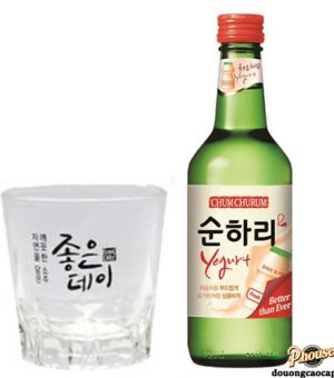 Rượu Chum Churum Yougurt 14% - Chai 360ml - Rượu Soju Hàn Quốc Nhập Khẩu TPHCM