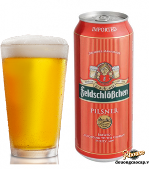 Bia Pháo Đài Feldschlobchen Pilsner 4.9% - Lon 500ml – Bia Đức Nhập Khẩu TPHCM