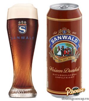 Bia Sanwald Weizen Dunkel 5% - Bia Đức Nhập Khẩu TPHCM