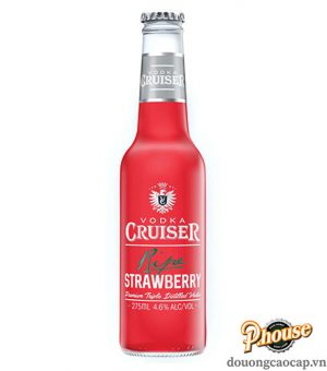 Rượu Trái Cây Vodka Cruiser Ripe Strawberry 4.6% - Rượu Trái Cây Nhập Khẩu TPHCM