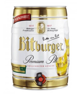 Bia Bitburger 5% - Bom 5l - Bia Nhập Khẩu