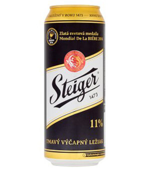 bia Steiger đen lon 500ml