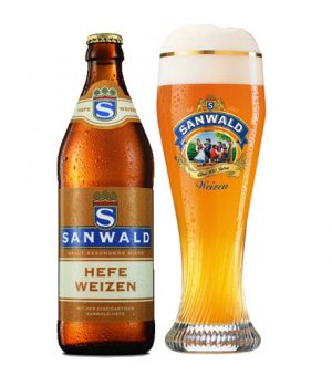Bia Sanwald Hefeweizen 4.9% - Chai 500ml - Bia Đức Nhập Khẩu TPHCM