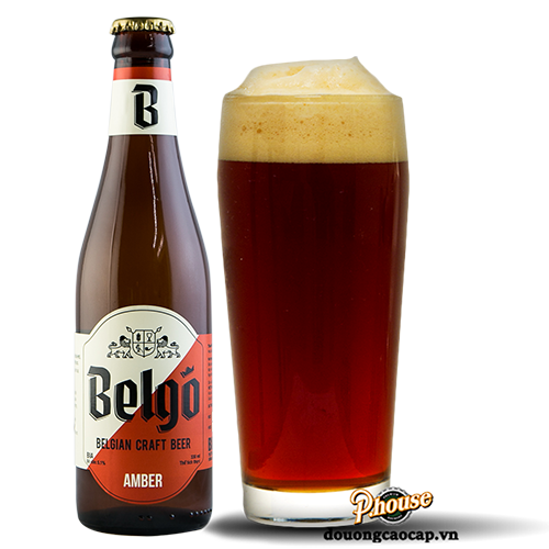 Bia Belgo Amber 5.1% - Chai 330ml - Bia Thủ Công TPHCM