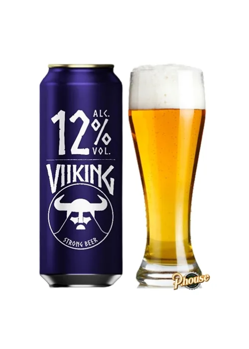 Bia Viiking Extra Strong 12% - Lon 500ml -Thùng 24 Lon