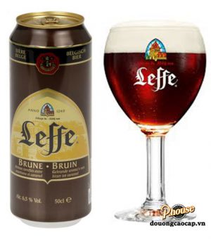 Bia Leffe Brune 6.5% - Lon 500ml - Bia Bỉ Nhập Khẩu TPHCM