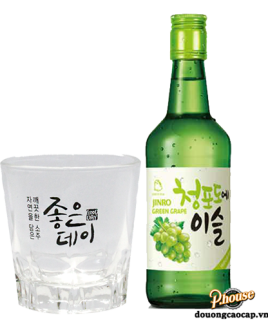 Rượu Jinro Soju Green Grape 13% - Chai 360ml - Rượu Hàn Quốc Nhập Khẩu TPHCM