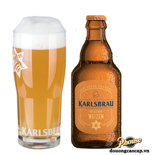 Bia Karlsbrau Weizen Hell 5.2% - Chai 330ml - Bia Đức Nhập Khẩu TPHCM