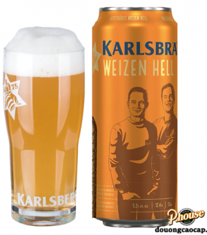 Bia Karlsbrau Weizen Hell 5.2% - Lon 500ml - Bia Đức Nhập Khẩu TPHCM