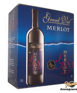 Rượu Vang Grand Val Merlot 13% - Bịch 3l - Qùa Tặng Tết TPHCM