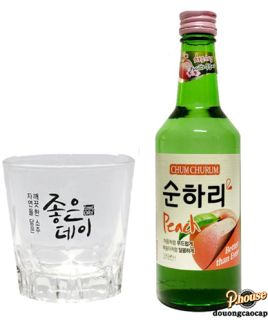 Rượu Chum Churum Peach 12% - Chai 360ml - Rượu Hàn Quốc Nhập Khẩu TPHCM