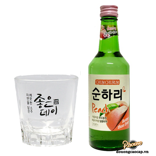 Rượu Chum Churum Peach 12% - Chai 360ml - Rượu Hàn Quốc Nhập Khẩu TPHCM
