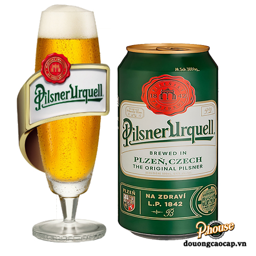 Bia Urquell Pilsner 4.4% - Lon 330ml - Bia Tiệp Nhập Khẩu TPHCM