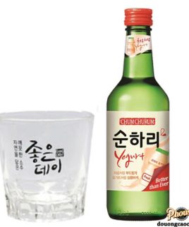 Rượu Chum Churum Yougurt 14% - Chai 360ml - Rượu Soju Hàn Quốc Nhập Khẩu TPHCM