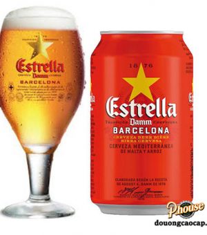 Bia Estrella Damm 4.6% - Lon 330ml - Bia Tây Ban Nha Nhập Khẩu TPHCM