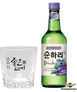 Rượu Soju Chum Churum Blueberry 14% - Chai 360ml – Rượu Soju Hàn Quốc Nhập Khẩu TPHCM