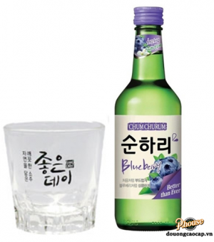 Rượu Soju Chum Churum Blueberry 14% - Chai 360ml – Rượu Soju Hàn Quốc Nhập Khẩu TPHCM