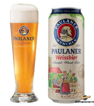 Bia Paulaner Weissbier 5.5% - Lon 500ml - Bia Đức Nhập Khẩu TPHCM