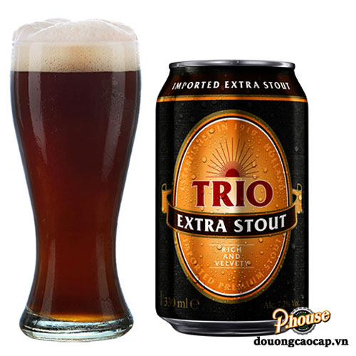 Bia Trio Extra Stout 7.2% - Lon 330ml - Bia Hà Lan Nhập Khẩu TPHCM