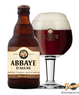 Bia Abbaye d'Aulne Brune 6% - Chai 330ml - Bia Bỉ Nhập Khẩu TPHCM