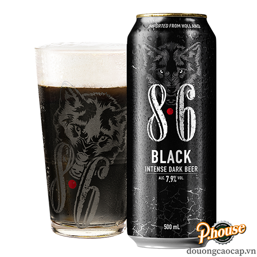 Bia 8.6 Black 7.9% - Lon 500ml - Bia Hà Lan Nhập Khẩu TPHCM