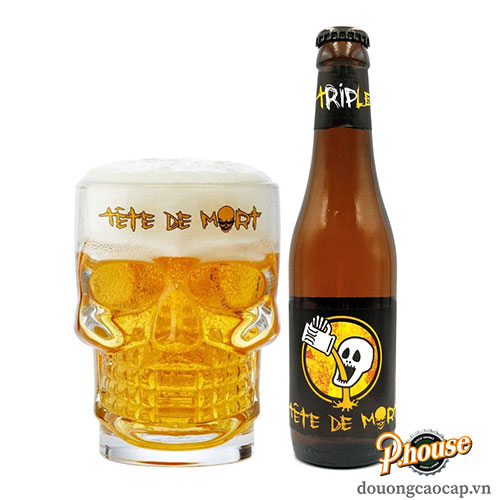 Bia Tete de Mort Triple 8.1% - Chai 330ml - Bia Bỉ Nhập Khẩu TPHCM