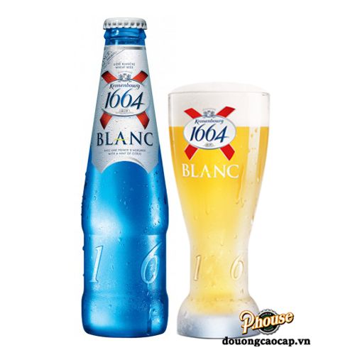Bia Kronenbourg 1664 Blanc Liên Doanh 5% – Chai 330ml – Đại Lý Bia Nhập Khẩu TPHCM