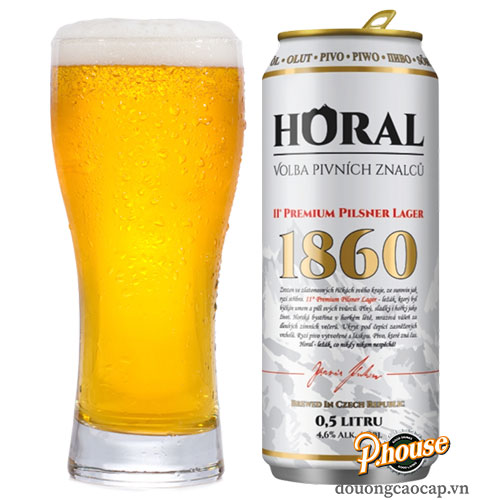 Bia Horal 1860 Premium Pilsner Lager 4.6% - Bia Tiệp Nhập Khẩu TPHCM