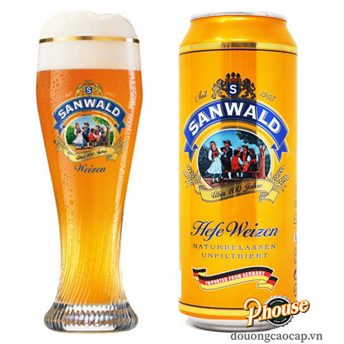 Bia Sanwald Hefeweizen 4.9% - Bia Đức Nhập Khẩu TPHCM