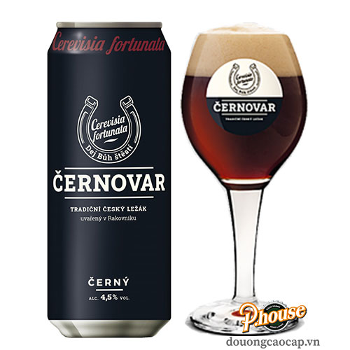 Bia Cernovar Premium Dark Lager 4.5% - Lon 500ml - Bia Tiệp Nhập Khẩu TPHCM
