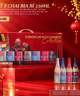 Xách Quà Bia Bỉ 8 Chai Delirium 330ml