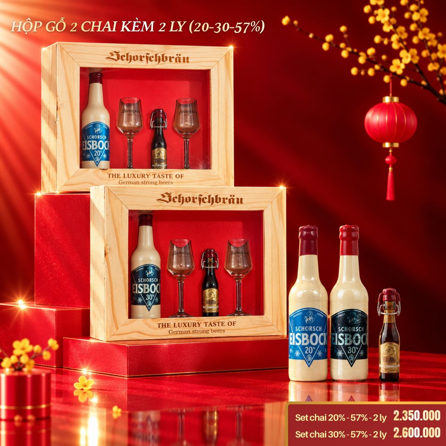 Hộp Quà Bia Cao Độ Schorsch 20% và 30% - Chai 330ml